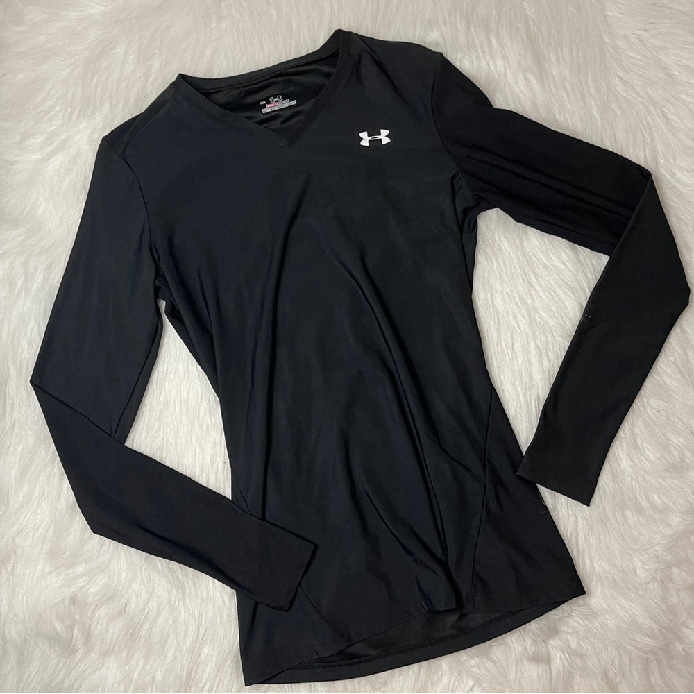 Kids Under Armour V-Neck Heat Gear Long Sleeve Shirt
